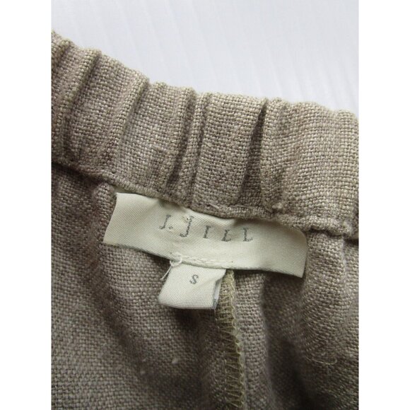 VINTAGE J Jill Pants Small Linen Cropped Wide Leg Peasant Lagenlook - Picture 6 of 9